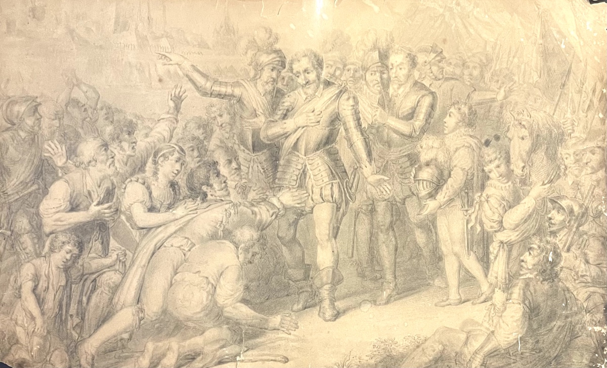 Mademoiselle Rivière – Henri IV arrivant à Paris – Dessin