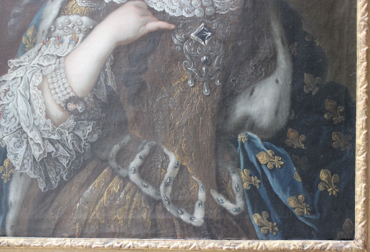 Carle Van Loo's Studio – Portrait Of Marie Leszczyńska – Oil On Canvas-photo-4