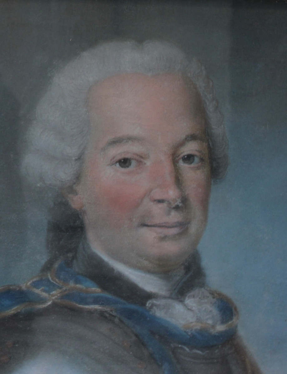 École française du XVIIIᵉ siècle – Portrait de Barthélémy Étienne de Compaigné – Pastel-photo-3