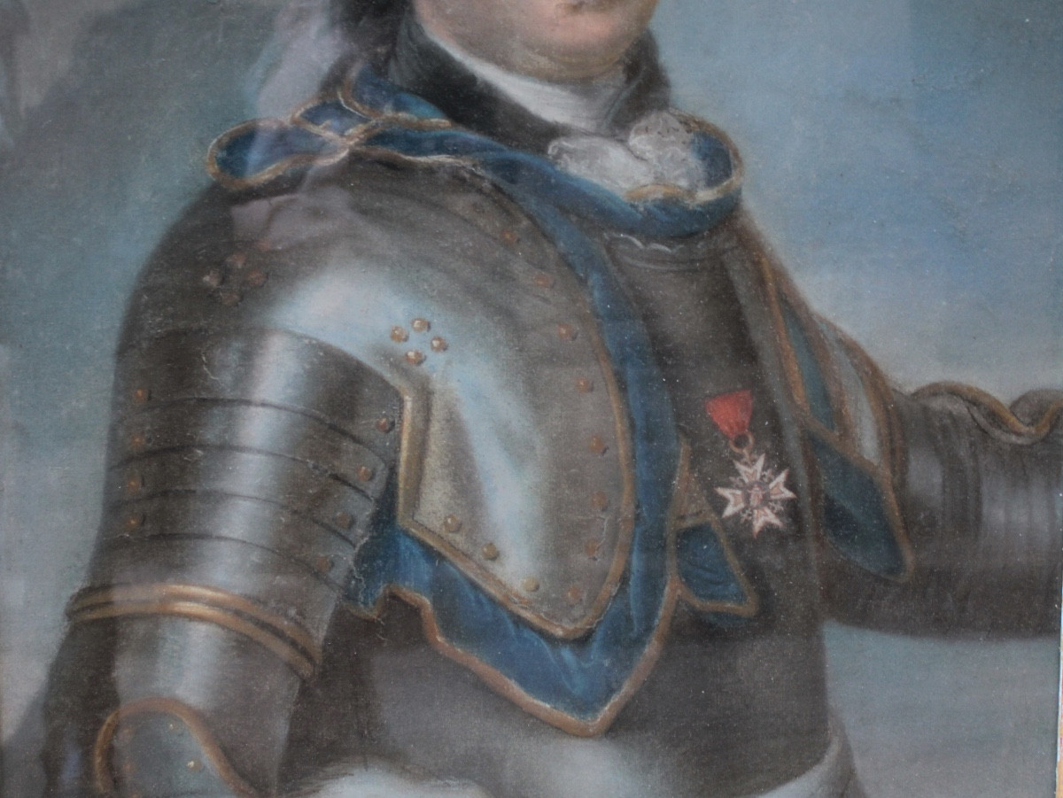 École française du XVIIIᵉ siècle – Portrait de Barthélémy Étienne de Compaigné – Pastel-photo-4