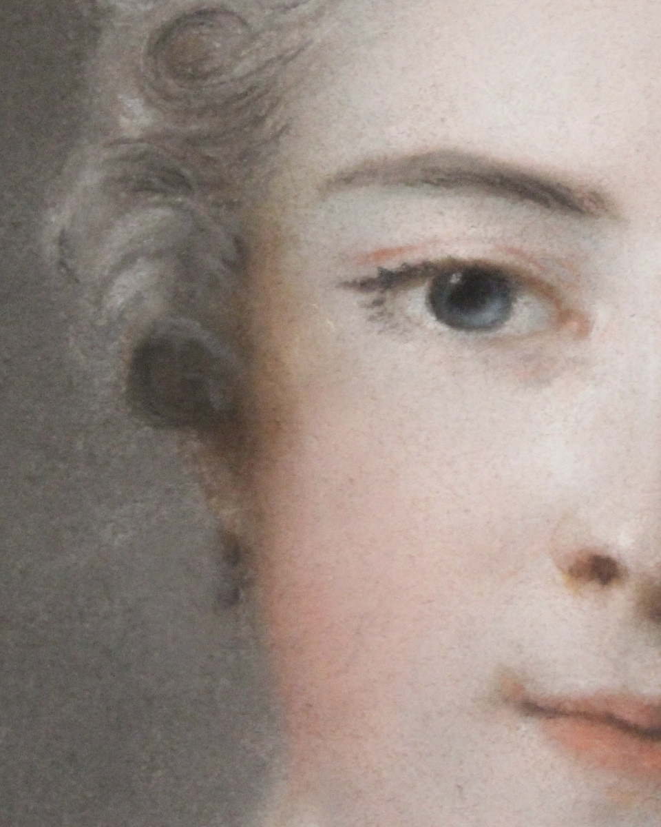 Jean-marc Nattier (after) - Portrait Of The Duchess Of Chaulnes - Pastel-photo-3