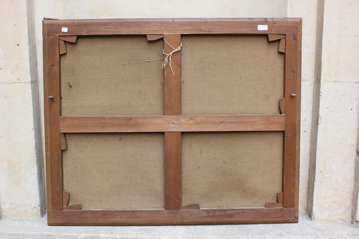 French School, 19th Century – The Gods Clipping Cupid's Wings – Oil On Canvas-photo-4