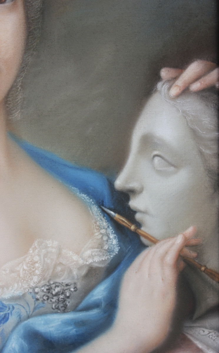 Rosalba Carriera (circle Of) - Portrait Of A Woman - Pastel-photo-3