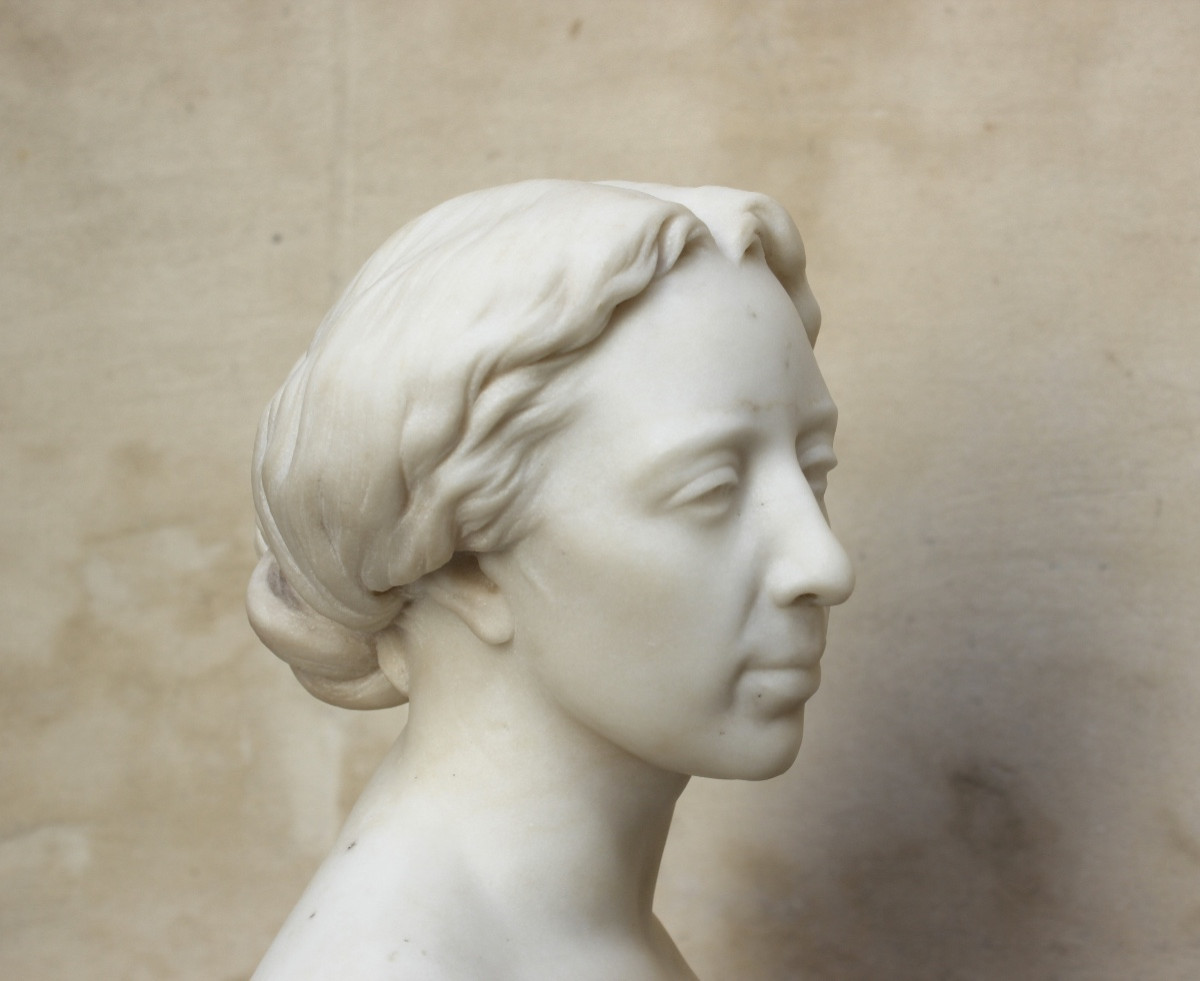 Aimé Millet - Buste de Pauline Viardot en costume tragique d’Orphée - 1864.-photo-1