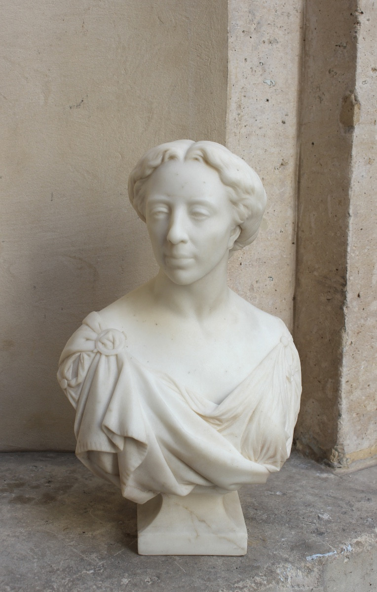 Aimé Millet - Buste de Pauline Viardot en costume tragique d’Orphée - 1864.
