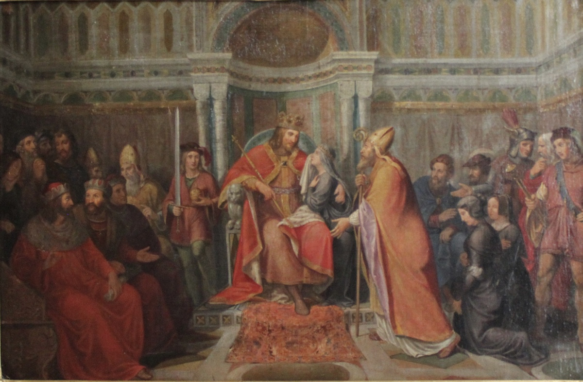 Sainte Isbergue, sœur de Charlemagne, recevant de Saint Venant le conseil d’entrer en religion-photo-2