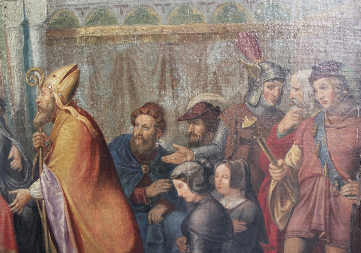 Sainte Isbergue, sœur de Charlemagne, recevant de Saint Venant le conseil d’entrer en religion-photo-2