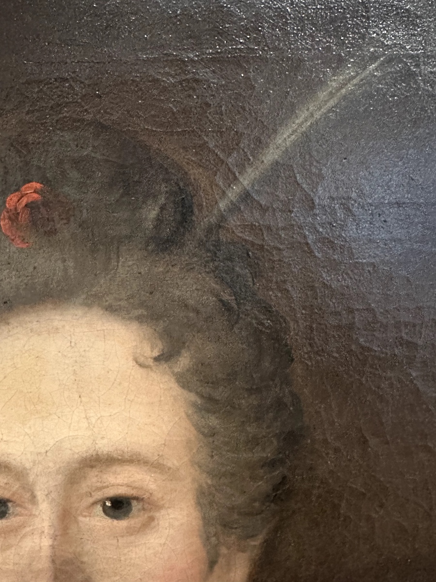 Portrait présumé de Madame Marie Marguerite de Lepinau (née Liepvre), 1770 – Huile sur toile.-photo-3