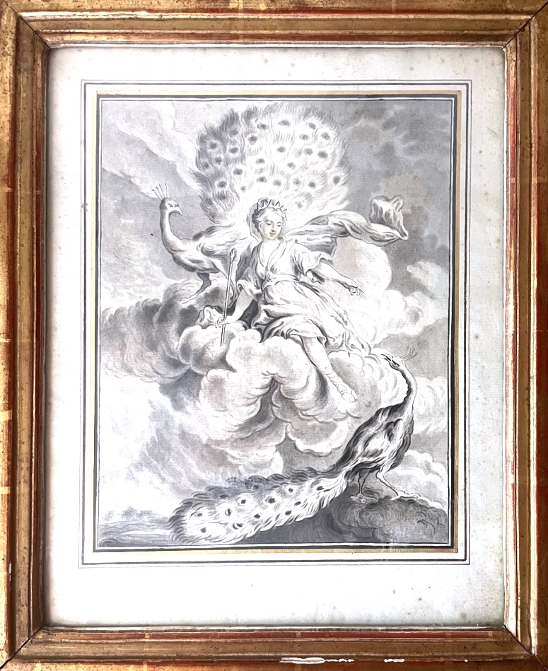 C.-H. Cochin (d’après), XVIIIe s. – Le Paon se plaignant à Junon – Dessin-photo-2