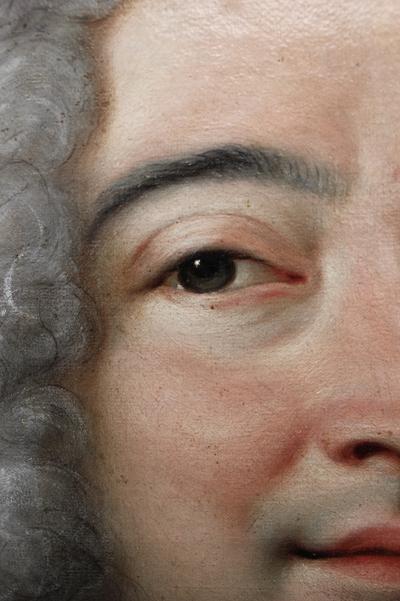 Jean-baptiste Oudry - Portrait Of A Man - Oil On Canvas-photo-4