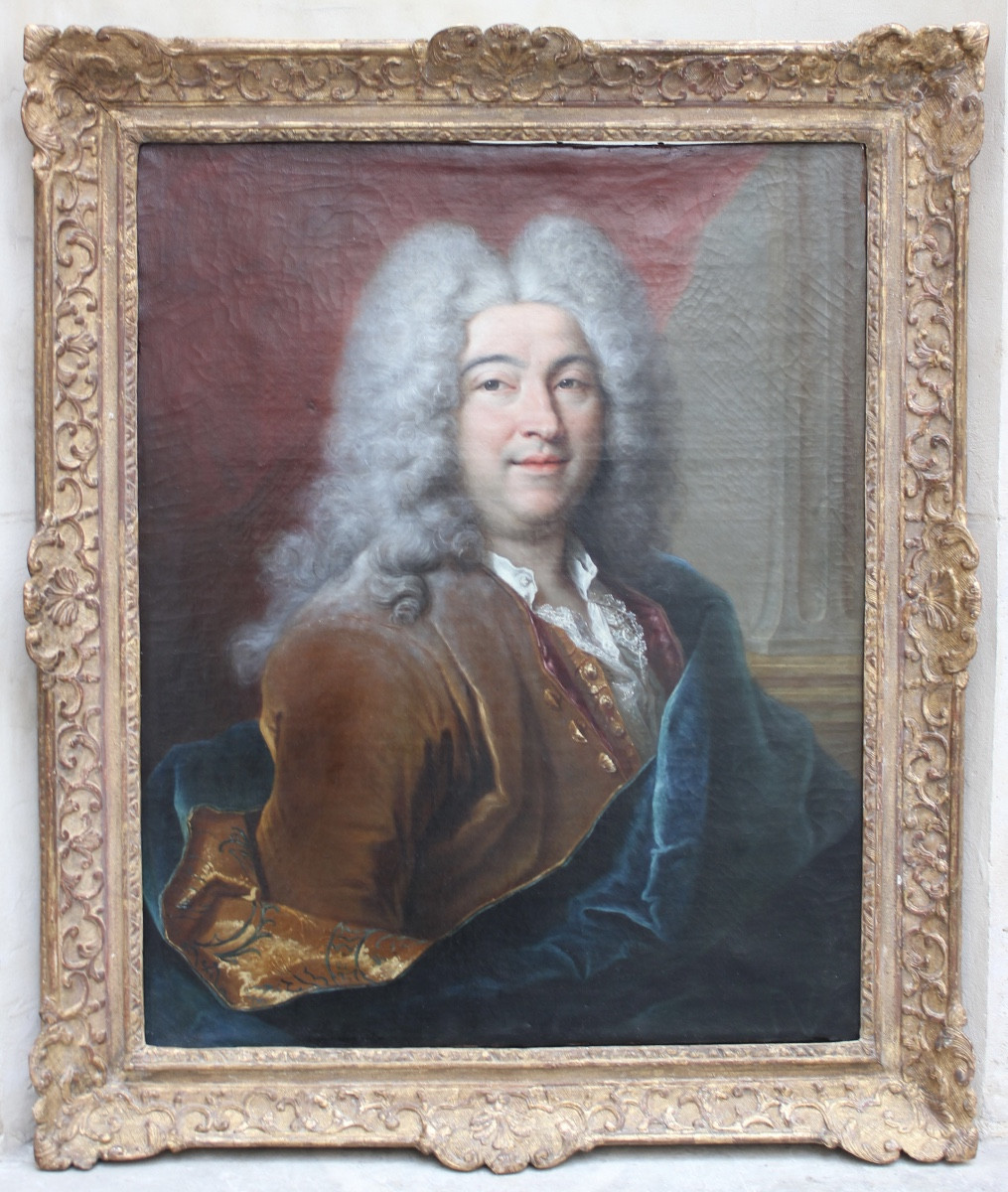 Jean-baptiste Oudry - Portrait Of A Man - Oil On Canvas