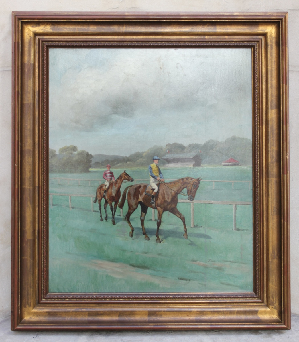 Charles De Condamy - The Jockeys - Oil On Panel