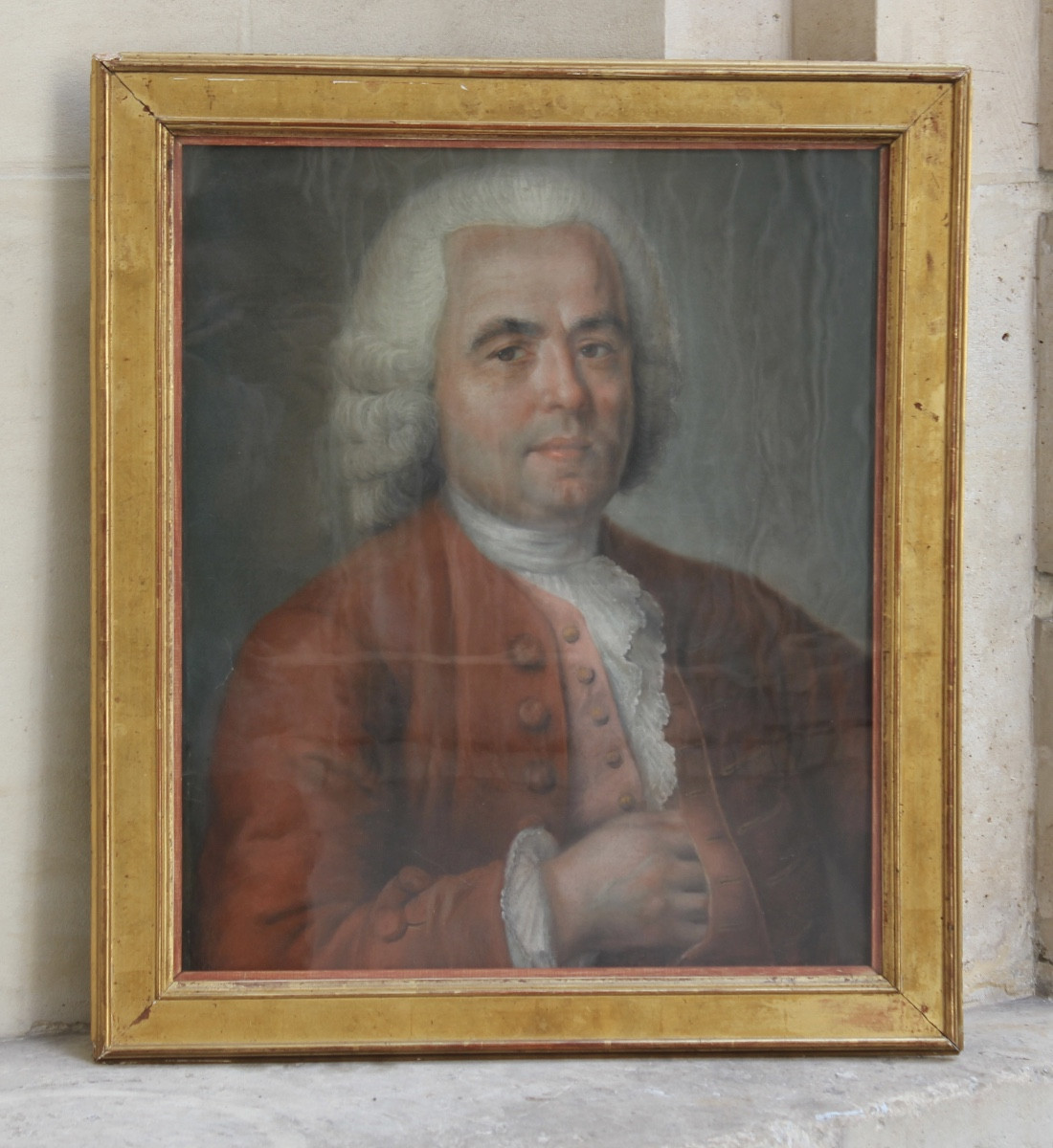 J-B Perronneau (entourage de) - Portrait de Louis François Leroy de Grandmont - Pastel