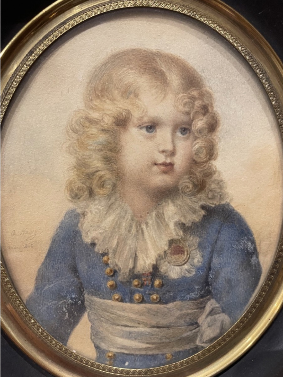 Amélie Marguerite Kautz - Portrait du Roi de Rome, fils de l’Empereur Napoléon - Miniature-photo-2