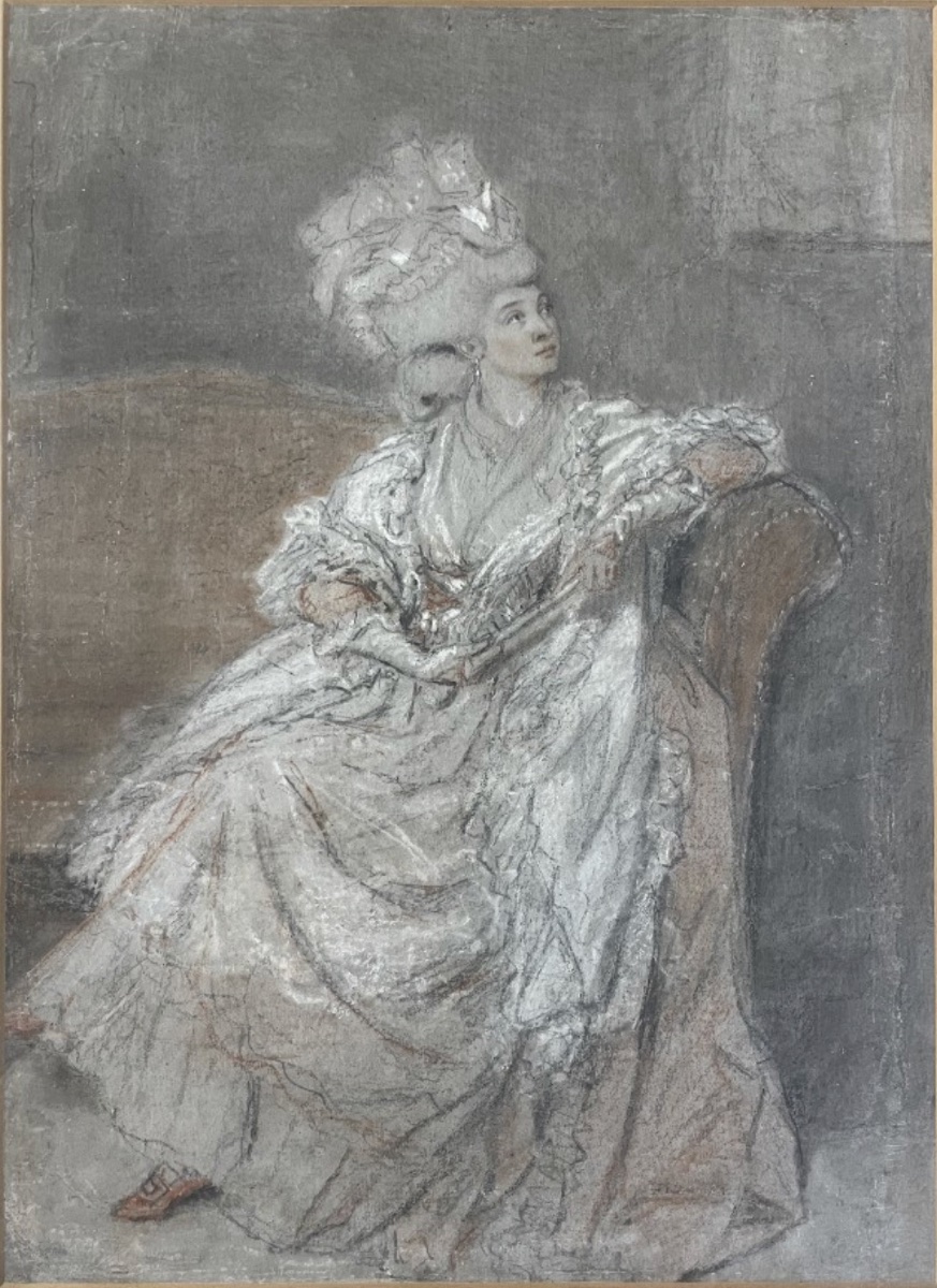 Louis Roland Trinquesse (attribué a) - Une élégante assise - technique mixte -photo-2