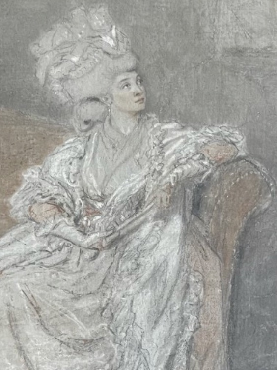 Louis Roland Trinquesse (attribué a) - Une élégante assise - technique mixte -photo-3