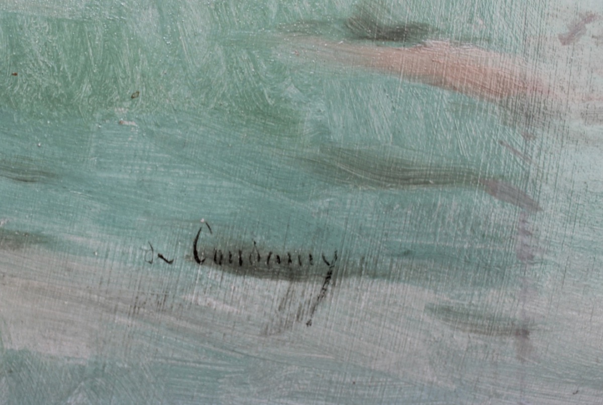 Charles de Condamy - Les jockeys - Huile sur toile -photo-1
