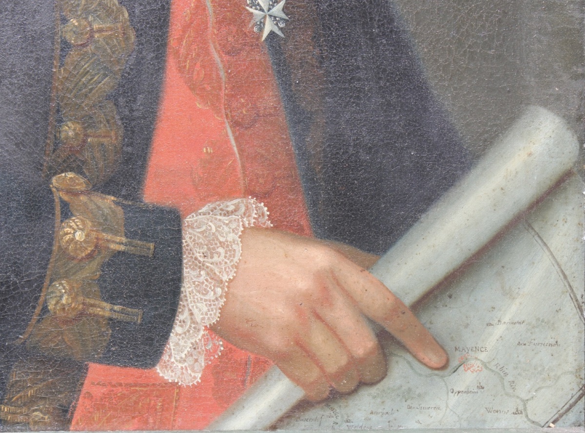 German School, 18th C. - Portrait Of A Knight Of The Order Of Malta, City Of Mainz-photo-3