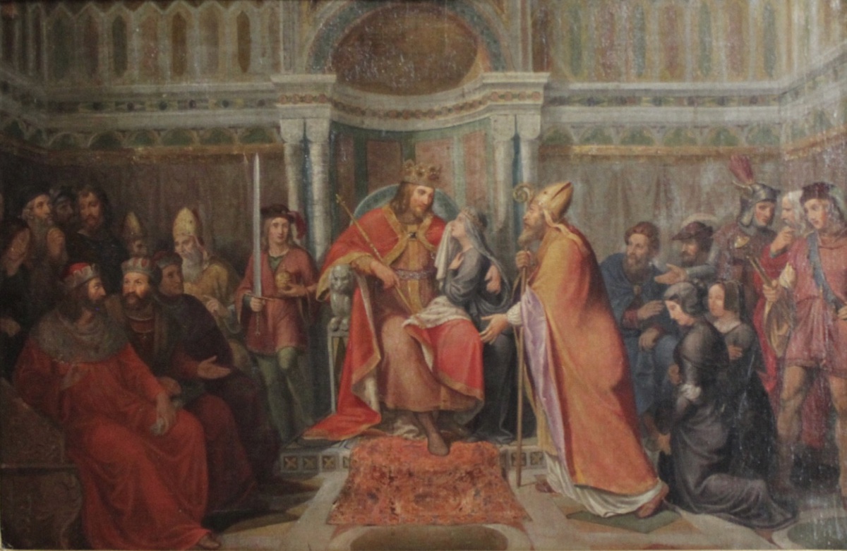 Saint Isbergue, Sister Of Charlemagne, Receives Advice From Saint Venant To Enter Religion-photo-2