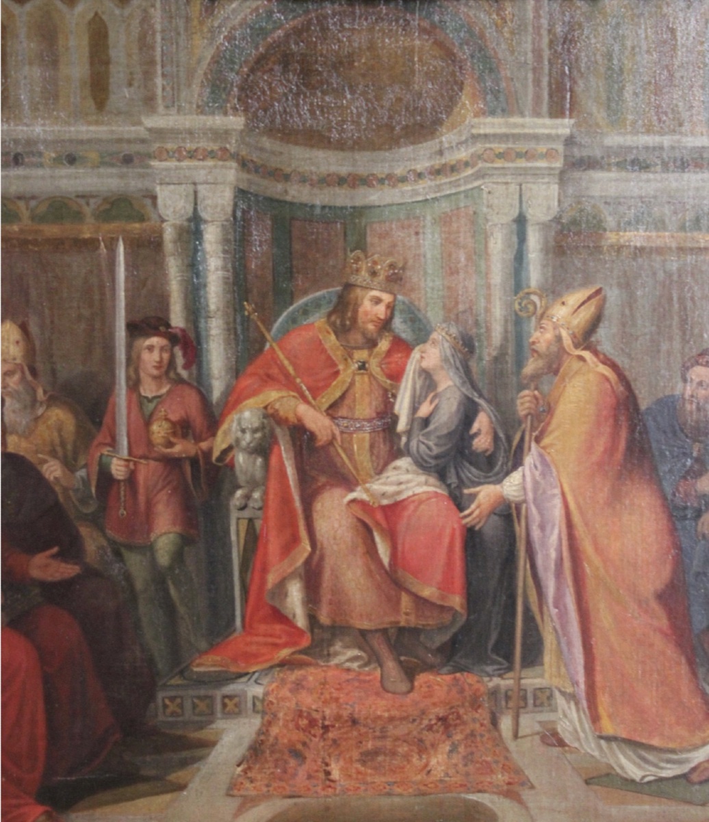 Saint Isbergue, Sister Of Charlemagne, Receives Advice From Saint Venant To Enter Religion-photo-3