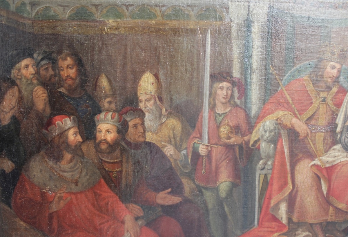 Saint Isbergue, Sister Of Charlemagne, Receives Advice From Saint Venant To Enter Religion-photo-4