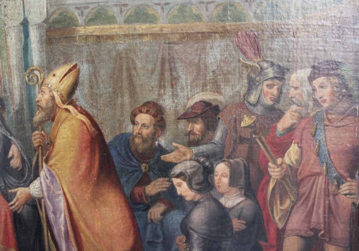 Saint Isbergue, Sister Of Charlemagne, Receives Advice From Saint Venant To Enter Religion-photo-1