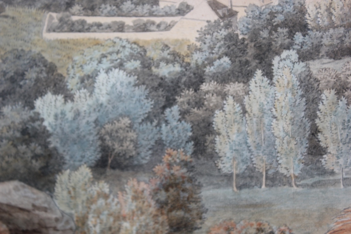 Jean Lubin Vauzelle - View Of Roucy Castle (aisne) - Watercolor-photo-2