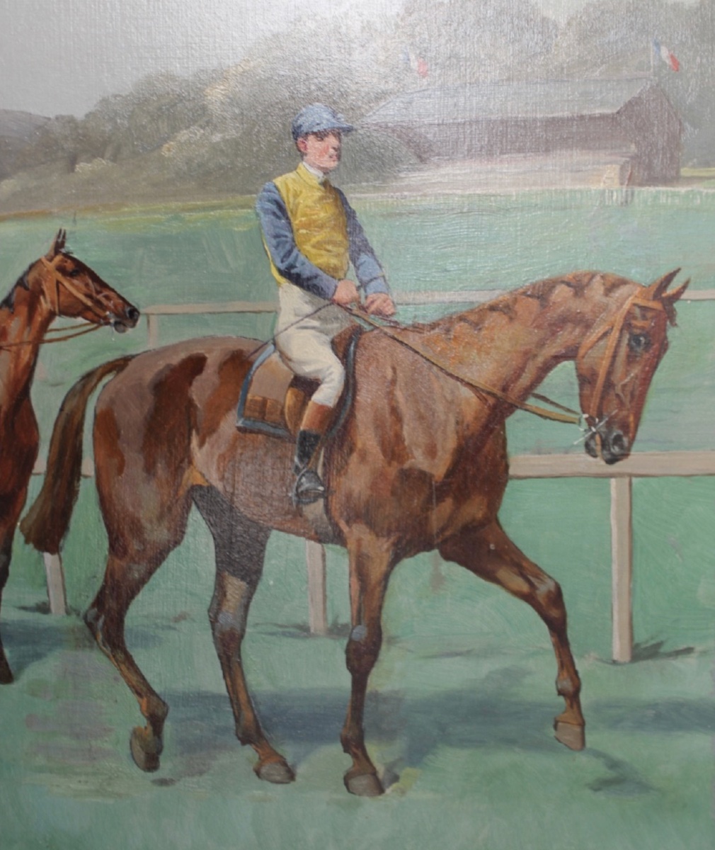 Charles Ferdinand De Condamy - The Jockeys - Oil On Panel-photo-3
