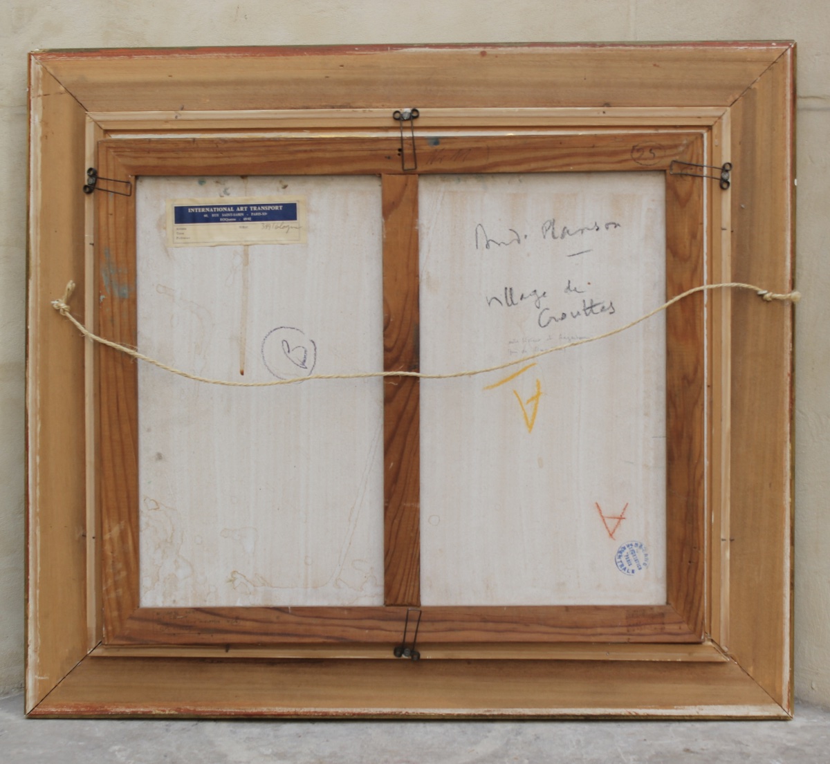 André Planson - Vue du village de Crouttes (près de lisieux) - Huile sur toile -photo-2