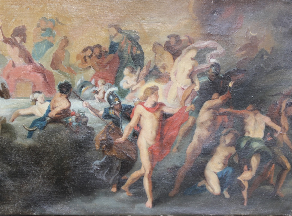 Ecole française du XIXe siècle - Le conseil des dieux pour les mariages espagnols - Hst-photo-2