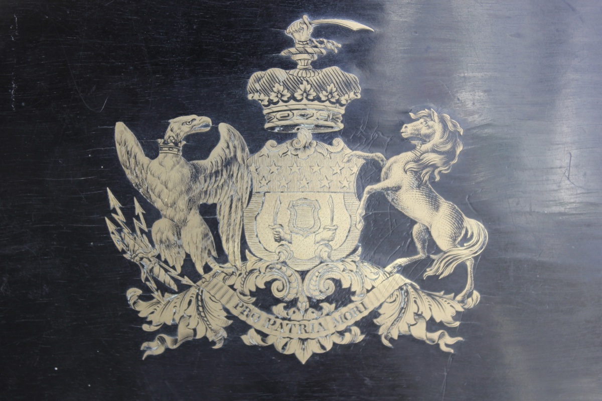 Coffre XIXe siècle - Aux armes de la famille Ney, duc d'Elchingen, prince de la Moskowa - ébène-photo-3