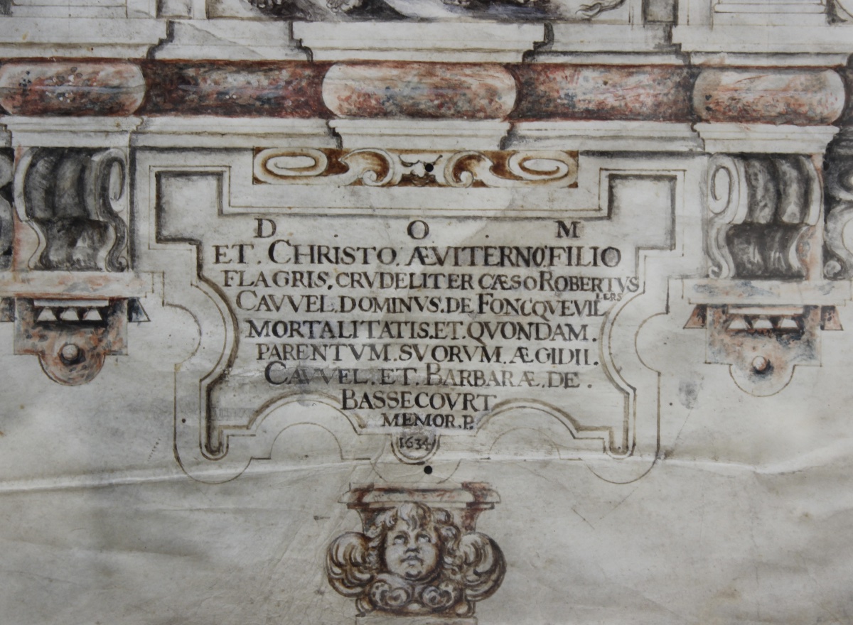 Robert Cauvel seigneur de Foncquevillers (élevé par), 1634 - Monument au Christ flagellé, Arras-photo-3