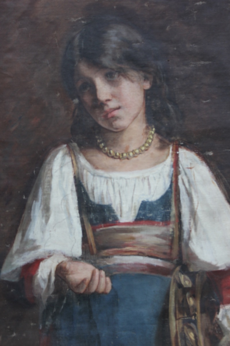Pauline Laurent (1850–1941) — Sketch For *la Poverella!* — Oil On Canvas-photo-2