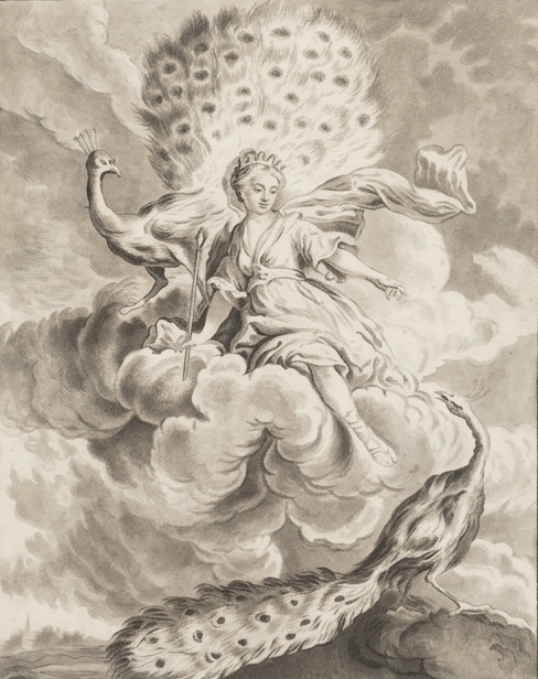 18th-century French School - The Peacock Complaining To Juno - Drawing On Paper-photo-2