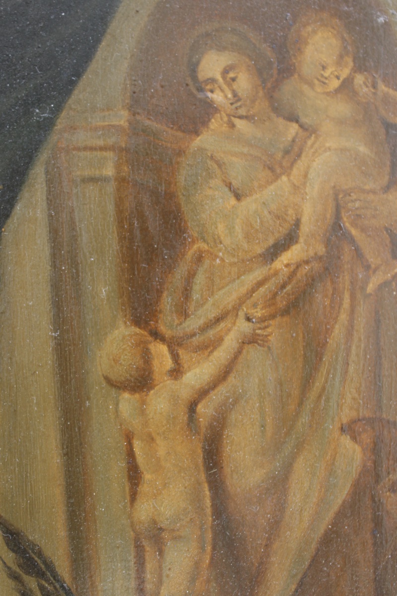 Jean Baptiste Wicar - Portrait du Pape Pie VII - Huile sur panneau-photo-2