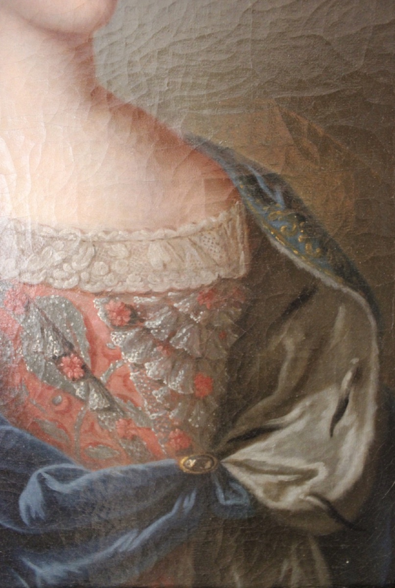JEAN-ÉTIENNE LIOTARD (1702-1789) - PORTRAIT DE LOUISE DE FRANCE - HUILE SUR TOILE-photo-3