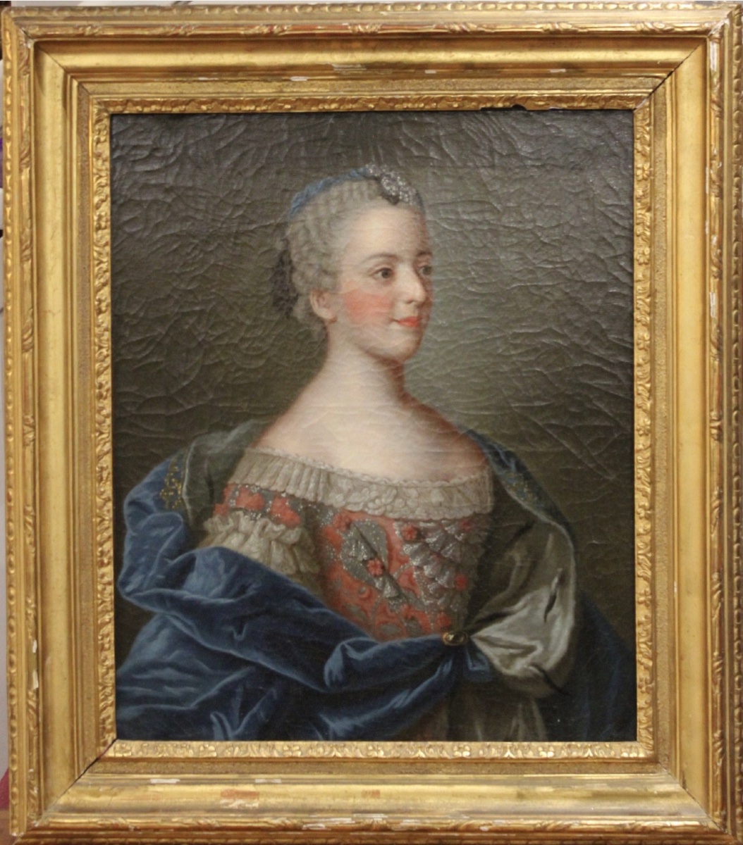 JEAN-ÉTIENNE LIOTARD (1702-1789) - PORTRAIT DE LOUISE DE FRANCE - HUILE SUR TOILE