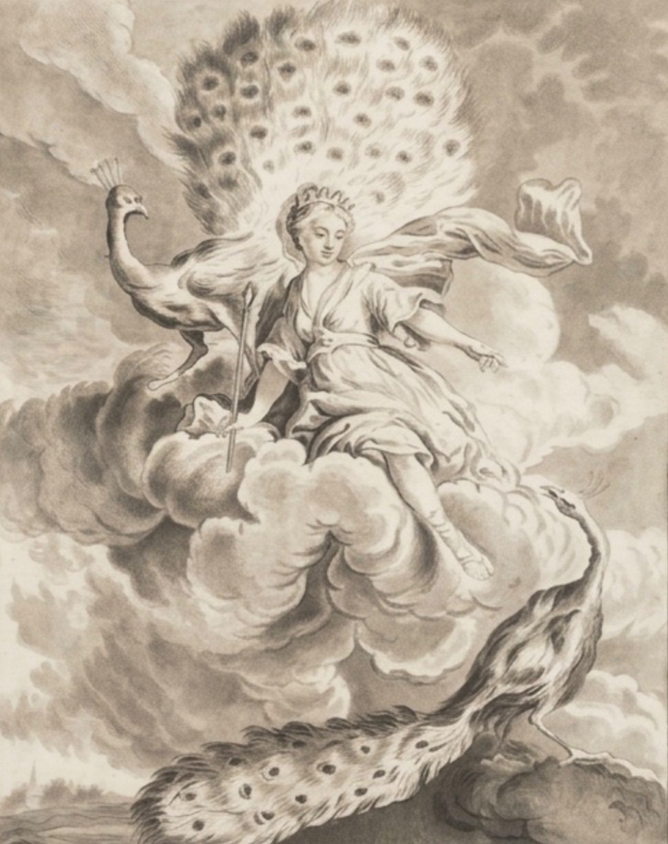 18th-century French School — The Peacock Complaining To Juno — Drawing On Paper