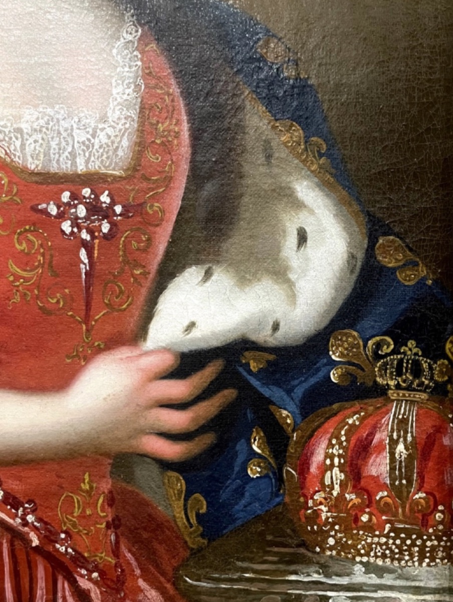 18th-century French School - Portrait Of Queen Marie Leszczyńska (1703–1768)-photo-3