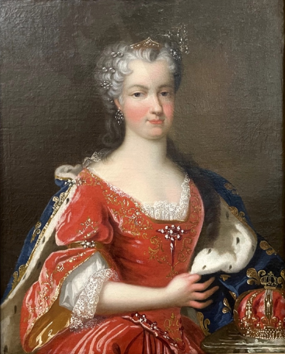 18th-century French School - Portrait Of Queen Marie Leszczyńska (1703–1768)