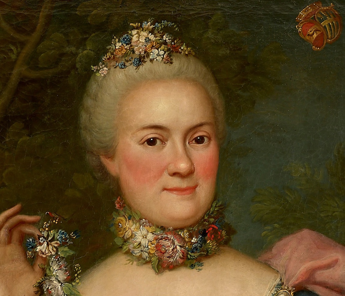 Van Wieck, 1763—portrait Of Baroness Louise De Saurin De Murat (née De Palihès) As Flora.-photo-4