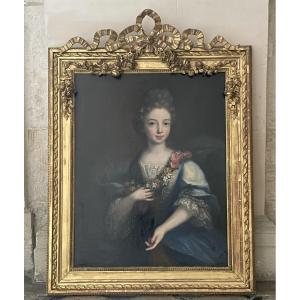École française, début XVIIe – Portrait de Marie Adélaïde de Savoie, Duchesse de Bourgogne 