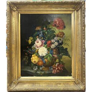 19th Century English School, Bouquet Of Flowers, A. Tucker