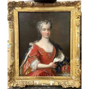 Ecole française du XVIIIᵉ s. - Portrait de la reine  Marie Leszczyńska (1703–1768) 