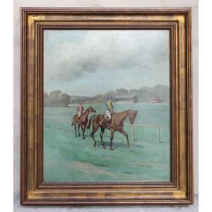 Charles De Condamy - The Jockeys - Oil On Panel