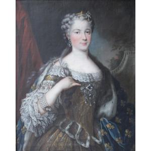 Atelier de Carle van Loo – Portrait de Marie Leszczynska – Huile sur toile