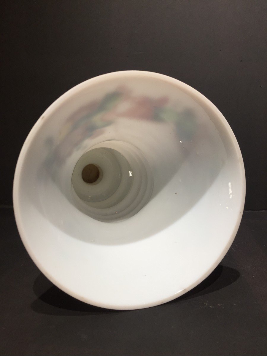 Un Vase Hollandais En Verre Opalin Avec Inscription-photo-4