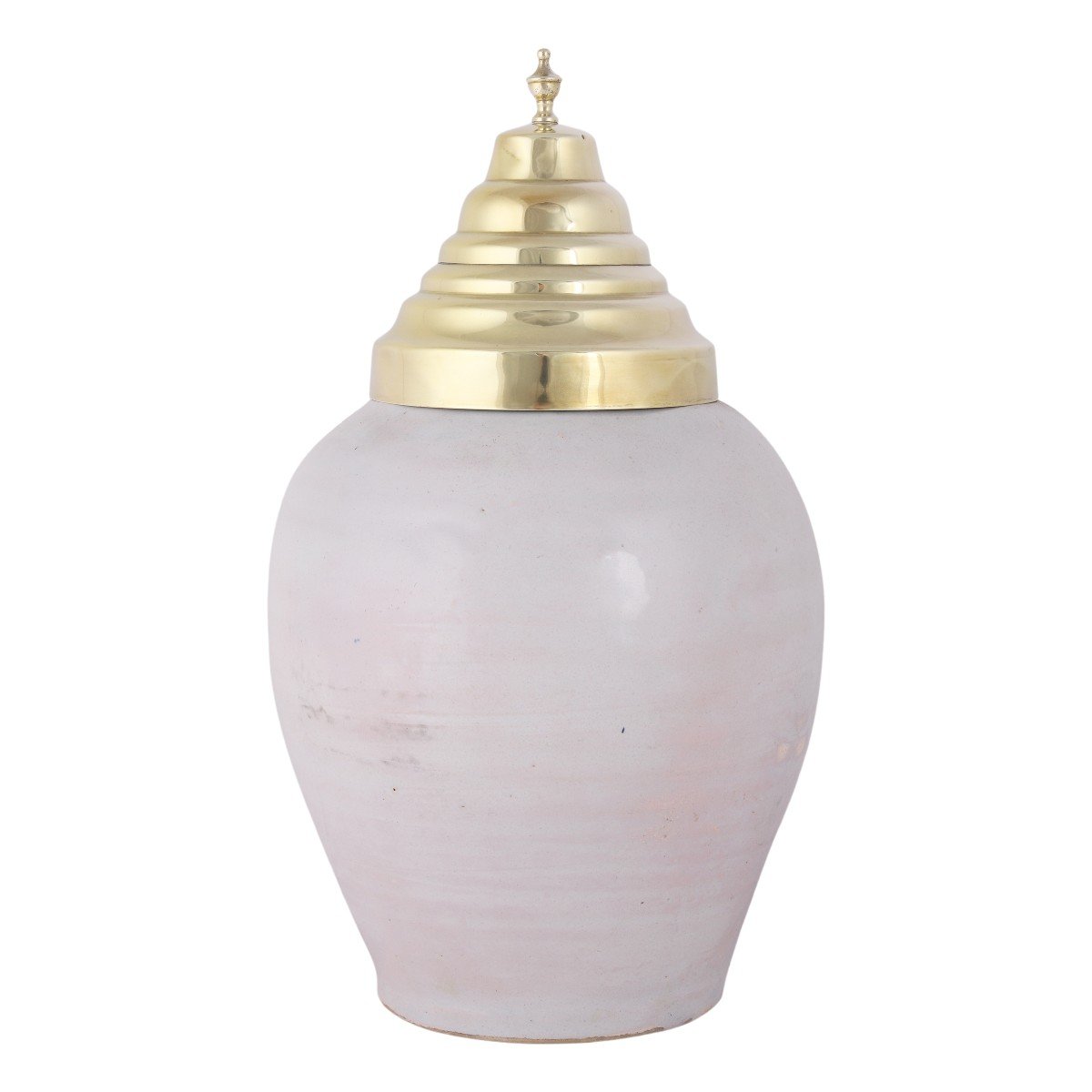 Pot à Tabac En Faïence De Delft Voc Avec Couvercle En Laiton d'Origine : Nagelgeu, XVIIIe Siècl-photo-1