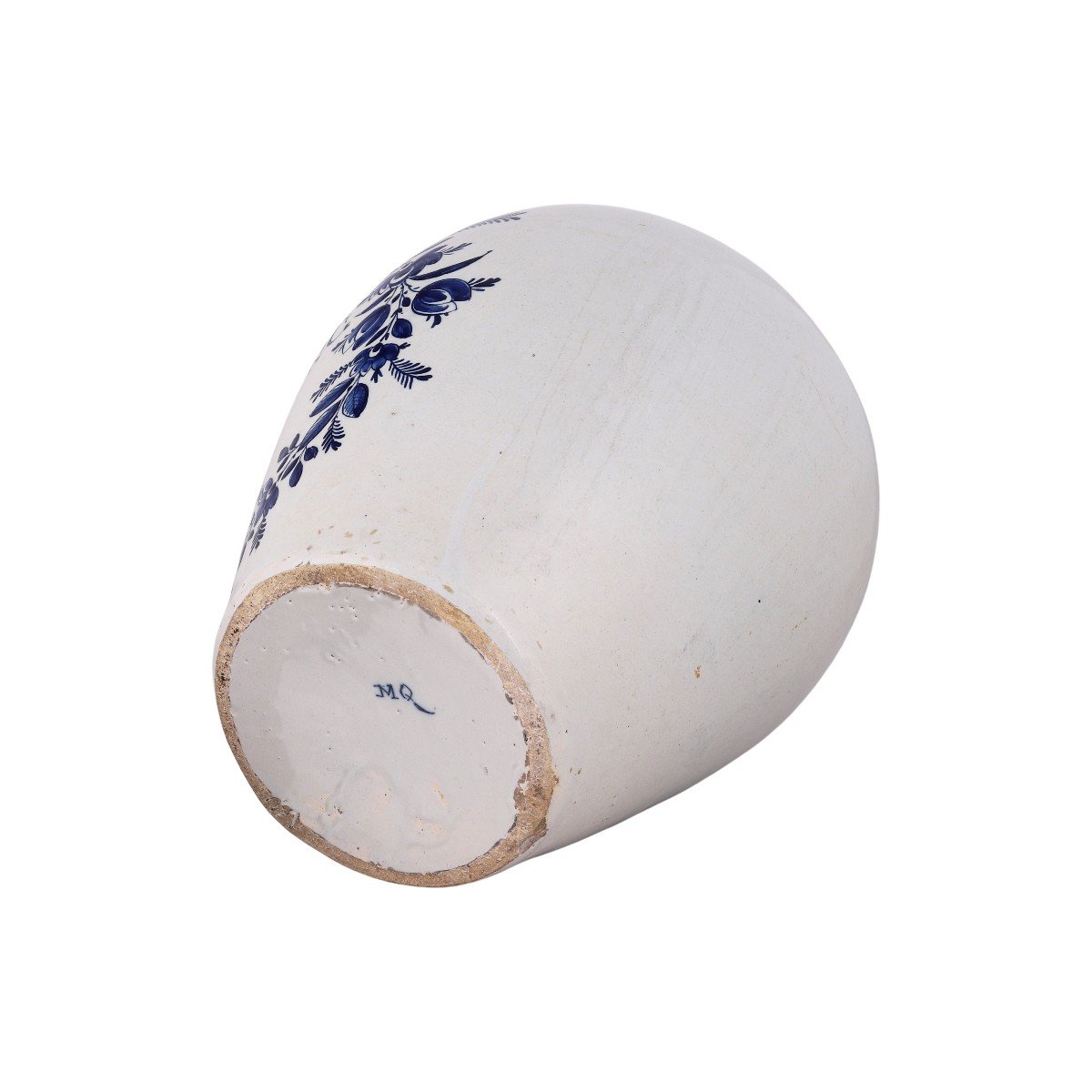 Dutch Delft Tobacco Jar With Original Brass Lid: Straatsburg, 18th Century-photo-3