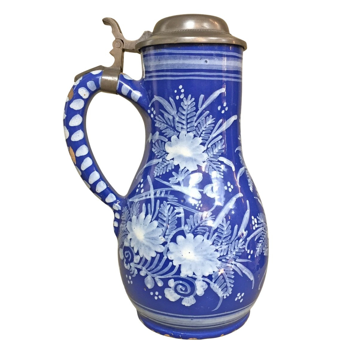 A Pitcher, Persian Blue Background, Nevers, 17th Century -photo-4